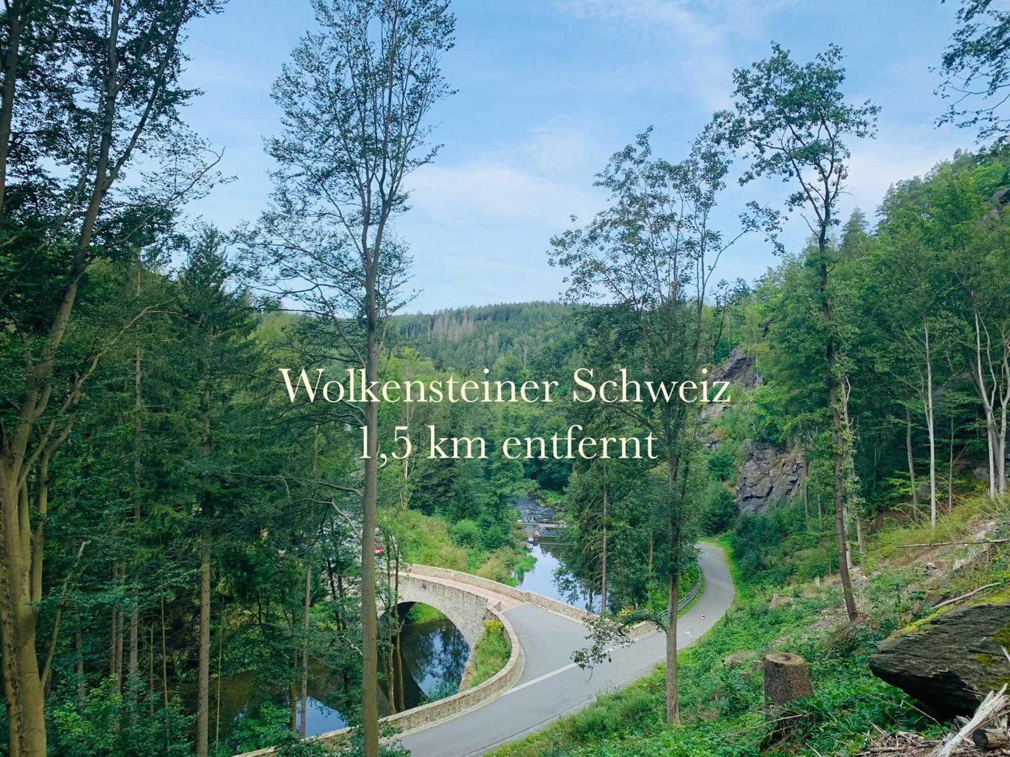 Am Schloss Wolkenstein, 75M2, 2Br, Babybett Bagian luar foto